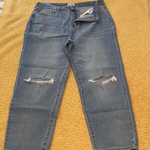 Abound Women's Relaxed Distressed Blue Jeans